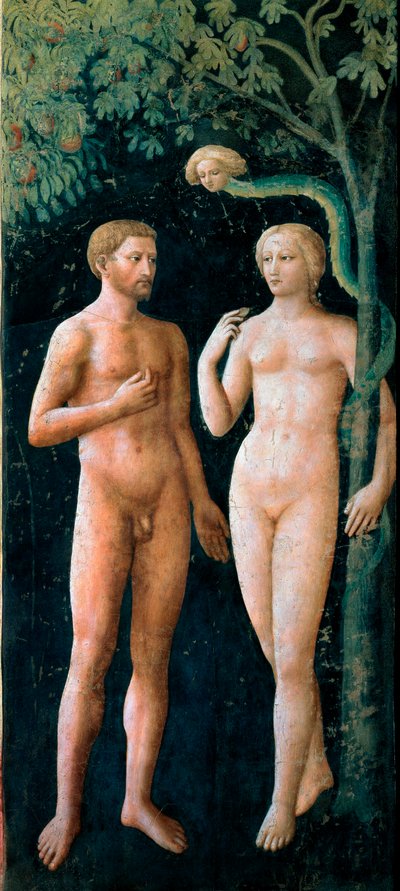 Die Versuchung von Adam und Eva von Tommaso Masolino da Panicale