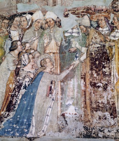 Ankunft der hl. Ursula in Rom (Detail aus dem Zyklus Geschichten der hl. Ursula) von Tommaso da Modena
