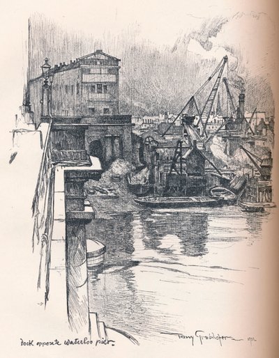 Dock gegenüber dem Waterloo Pier, ca. 1902 von Tony Grubhofer
