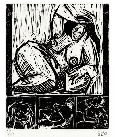 Kühne expressionistische Figuren von Tore Bahnson