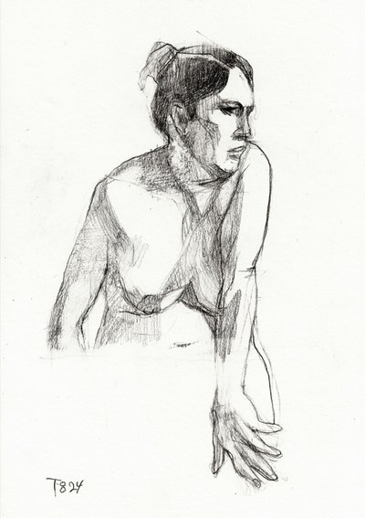 Nachdenkliche weibliche Figur von Tore Bahnson
