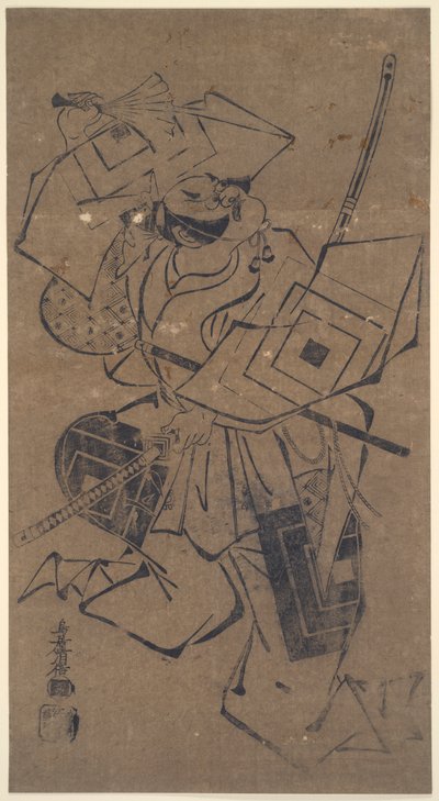 Ichikawa Danjūrō II in einer aragoto Rolle (grobes Spiel) von Torii Kiyomasu