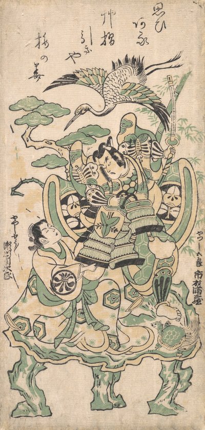 Ichimura Manzo als Yatsushi Goro und Segawa Kikujiro als Yatsushi Shosho, ca. 1745 von Torii Kiyomasu I