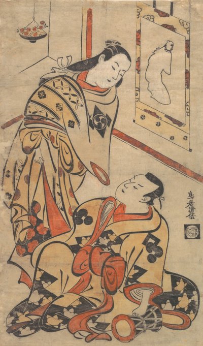 Kabuki-Schauspieler Nakamura Gentaro und Ikushima Shingoro von Torii Kiyomasu I