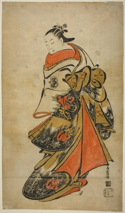 Der Schauspieler Fujimura Handayu II als Oiso no Tora von Torii Kiyomasu I