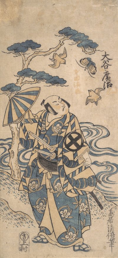 Der Schauspieler Otani Hiroji als Honda Harunaga von Torii Kiyomasu I