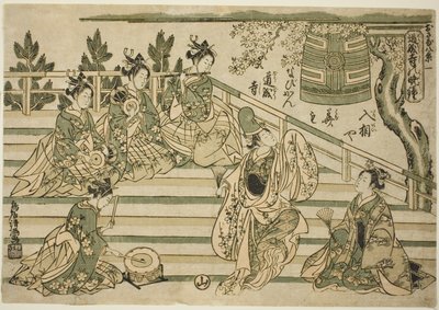 Abendglocke von Dojoji, Nr. 1 aus der Serie "Acht Ansichten von Kindern" von Torii Kiyomitsu I