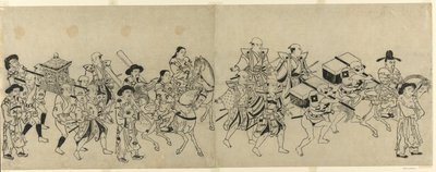 Ankunft der koreanischen Botschaft in Edo von Torii Kiyonobu I