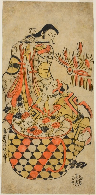 Die Schauspieler Ichikawa Danjuro II und Ichikawa Monnosuke I von Torii Kiyonobu I