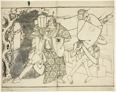 Die Schauspieler Arashi Ryuzo und Morita Kanya VIII, 1794 von Toshusai Sharaku