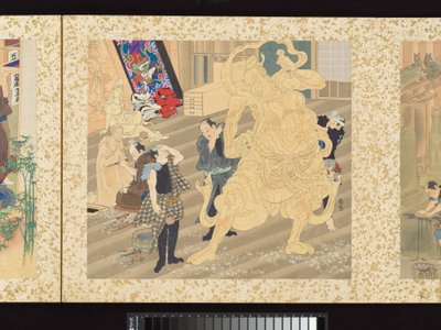 Handwerker, Schönheiten und jährliche Ereignisse von Toyohara Kunichika