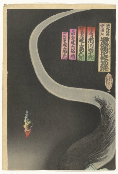 Samurai Aoyama und der Geist Okiku von Toyohara Kunichika