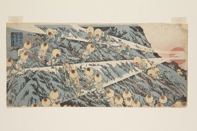 Besteigung des Berges Fuji in der Provinz Suruga, der Weg zum Schrein (Sunshū Ōmiya-guchi tozan) von Toyota Hokkei