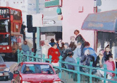 Überfüllter Gehweg, 2007 von Trevor Burgess