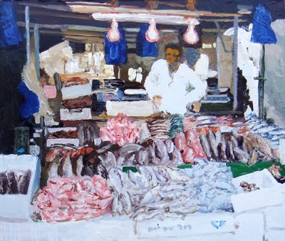 Fischstand (Ridley Road, London), 2009 von Trevor Burgess