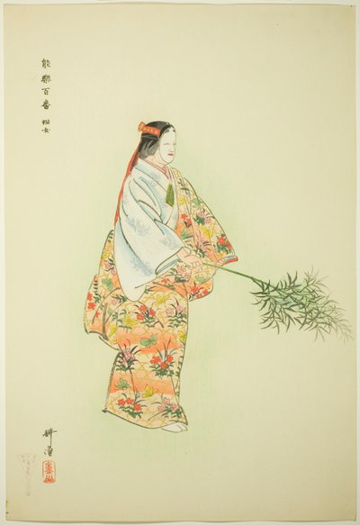 Hanjo, aus der Serie "Hundert No-Dramen (Nogaku hyakuban)" von Tsukioka Kogyo