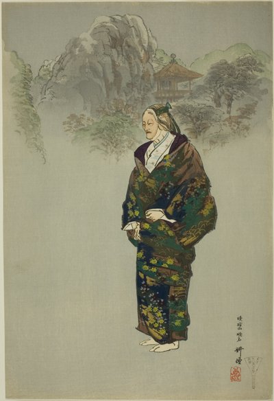 Oba-sute, aus der Serie "Hundert No-Dramen (Nogaku hyakuban)" von Tsukioka Kogyo