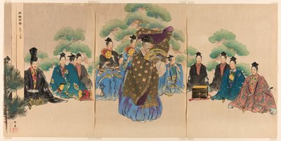 Okina, aus der Serie „Hundert No-Dramen“ von Tsukioka Kogyo