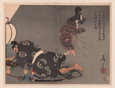 Sakata Kintoki und Tsuchigumo von Tsukioka Yoshitoshi