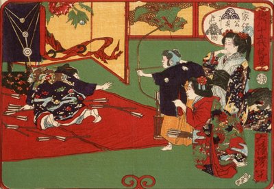Tokugawa Ietsuga beim Bogenschießen von Tsukioka Yoshitoshi