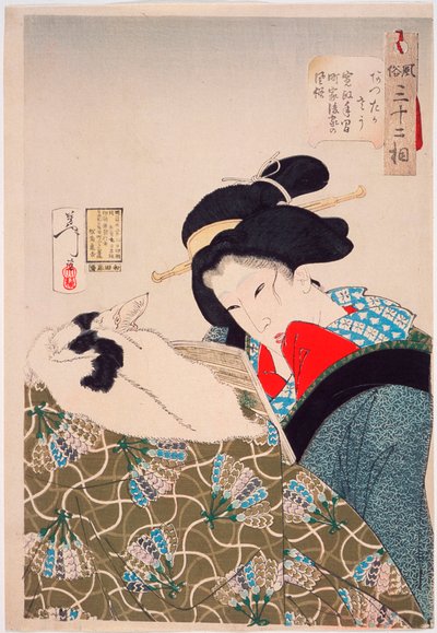 Warm: Eine städtische Witwe der Kansei-Periode (1789-1800) von Tsukioka Yoshitoshi