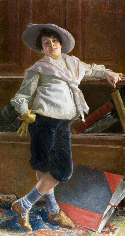 Porträt eines jungen Mannes, Gemälde von Tullio Salvatore Quinzio von Tullio Salvatore Quinzio