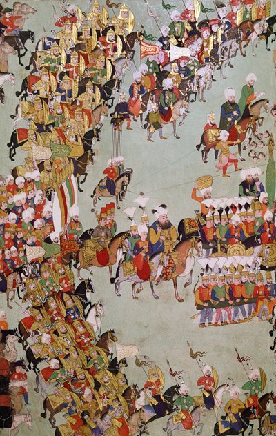 Die Eroberung von Eger, aus dem Egri Fetihnamesi von Turkish School
