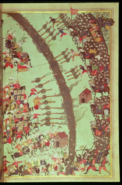 Die Eroberung von Egri, aus dem Egri Fetihnamesi von Turkish School
