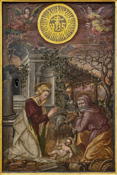 Geburt Jesu, Tür eines Ziboriums, erste Hälfte des 16. Jahrhunderts von Tuscan School