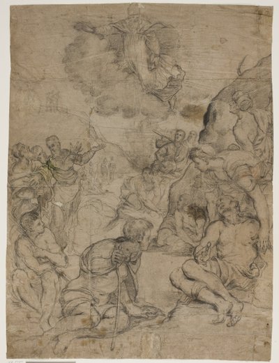 Der heilige Augustinus heilt die Gelähmten, nach Tintorettos Gemälde im Museo Civico, Vicenza von Ubekendt Ubekendt