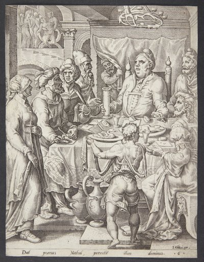 Nabals Fest von Ubekendt efter Maarten van Heemskerck