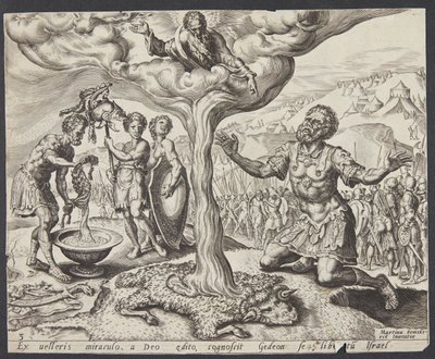 Der Tau auf dem Wollvlies von Ubekendt efter Maarten van Heemskerck