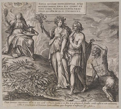 Titel, Allegorie der Buße und des Schuldbewusstseins von Ubekendt efter Maerten de Vos