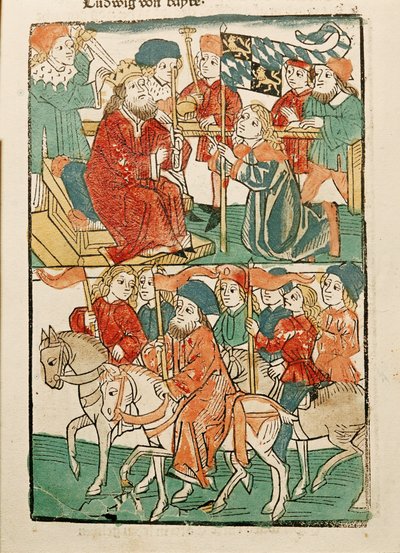 Belehnung von Herzog Ernst von Bayern durch Kaiser Sigismund von Ulrich von Richental