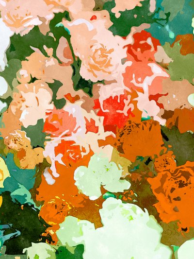 Lebendige Gartenblüten von Uma Gokhale