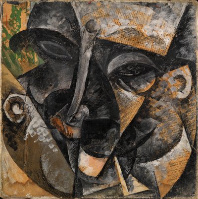 Dynamik eines Männerkopfes (Dinamismo di una testa di uomo) von Umberto Boccioni