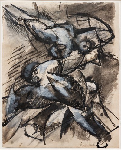 Ich möchte menschliche Formen in Bewegung sehen (Dynamische Zersetzung) von Umberto Boccioni