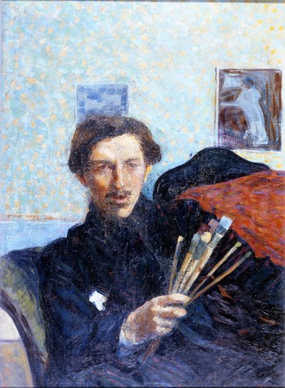 Selbstporträt von Umberto Boccioni im Jahr 1908. Pinacoteca di Brera Mailand. von Umberto Boccioni