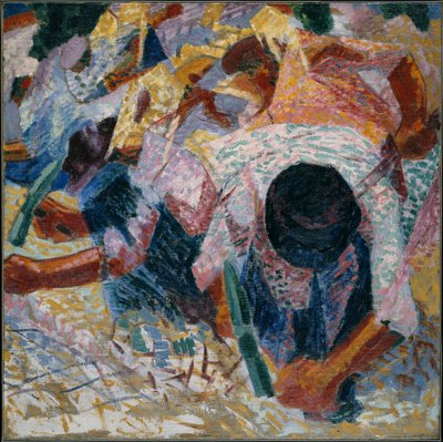 Die Straßenpflasterer von Umberto Boccioni