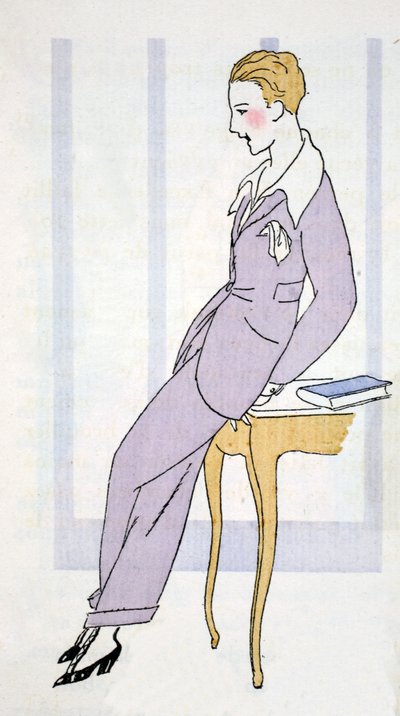 Elegant im Hosenanzug in Venedig von Umberto Brunelleschi