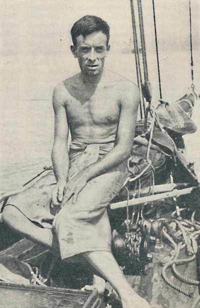 Ein moderner Ulysses. Gerbault fotografiert in Suva, auf den Fidschi-Inseln von Unbekannt