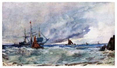 Studie von Himmel und Meer vom Deck eines Schiffes vor Tarifa, 1901 von Unbekannt