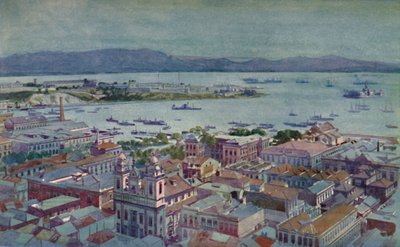 Ein Stück Rio mit der Ilha das Cobras und der Ilha Fiscal, 1914 von Unbekannt