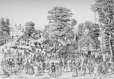 Ein Fest in Horselydown, Southwark, im Jahr 1590, 1904 von Unbekannt