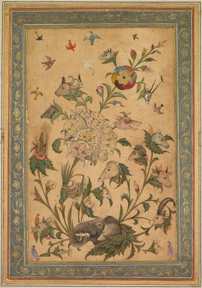 Eine florale Fantasie von Tieren und Vögeln Waq-waq, frühe 1600er Jahre von Unbekannt