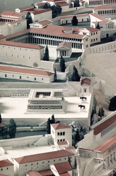 Ein Modell der antiken griechischen Stadt Pergamon von Unbekannt