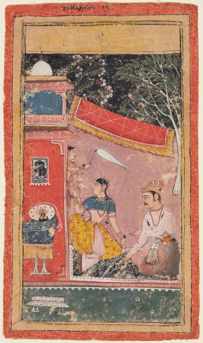 Eine Seite aus einer Ragamala-Serie: Ramakali Ragini des Hindol Raga, ca. 1610 von Unbekannt
