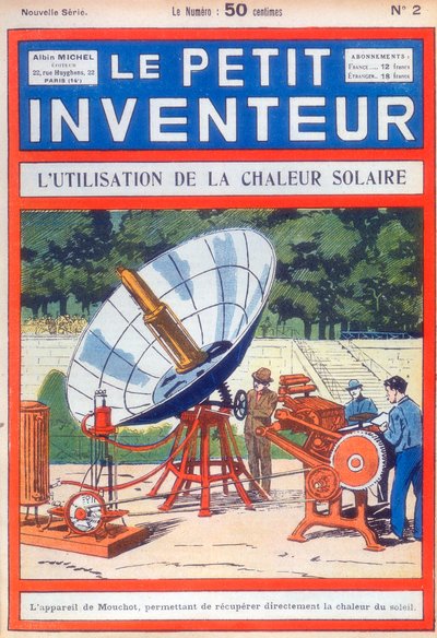 Abel Pifres solarbetriebene Druckerpresse, ca. 1894 [ca. 1927 von Unbekannt