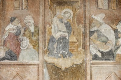 Abteikirche Abondance, Fresko: Jesus mit den Rabbinern, Abondance, Frankreich von Unbekannt