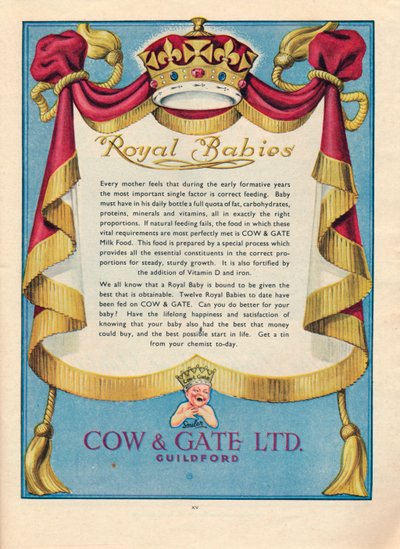 Werbung für Cow & Gate Ltd., 1951 von Unbekannt
